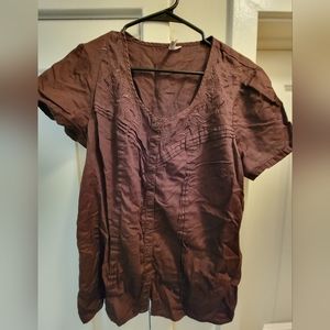St Johns Bay brown linen top